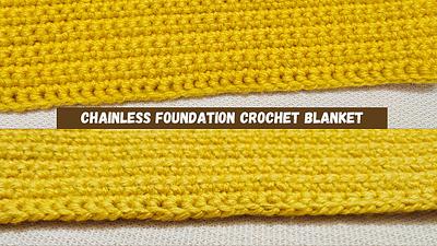 Chainless Foundation Crochet Blanket with Single Crochets - Project by rajiscrafthobby