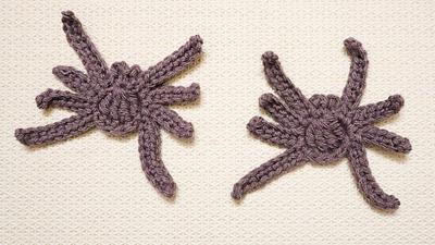 Easy Crochet Spider Applique Halloween Pattern  - Project by rajiscrafthobby