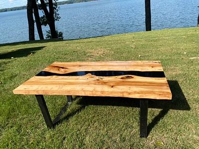 Live Edge Resin Pecan Coffee Table - Project by oldrivers