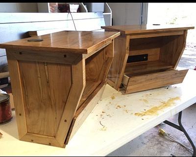 Ambrosia Maple Floating Nightstands - Project by Dan B