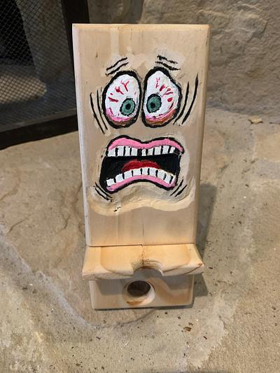 Phone Stand made from petrified wood - Project by Sparky