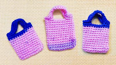 Quick Crochet Mini Tote Bag - Project by rajiscrafthobby