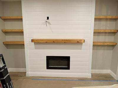 Bump-out Electric Fireplace Wall - Project by Clayton James Woodworks 