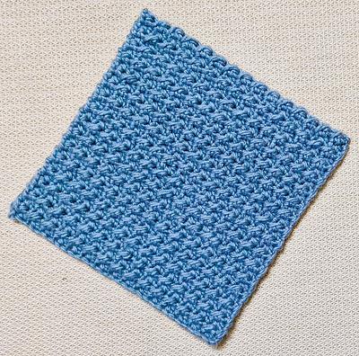 Learn How To Crochet Washcloth With Even Moss Stitch - Project by rajiscrafthobby