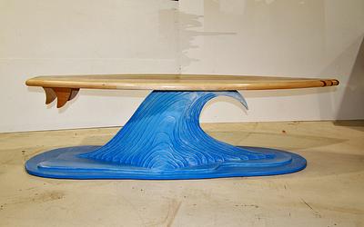 Surfboard coffee table - Project by Clark Fine Furniture