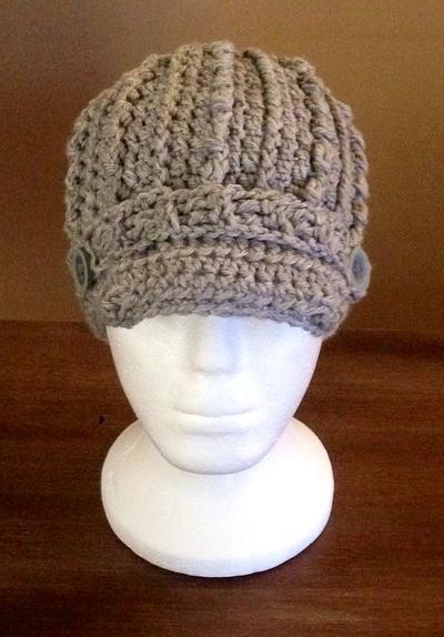 Grey newsboy hat - Project by Butterfly80