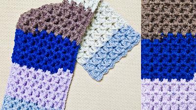 One Row Repeat Easy Crochet Textured Scarf - Project by rajiscrafthobby