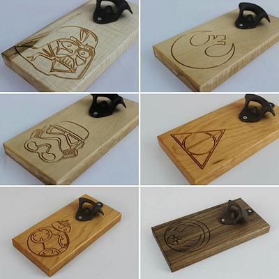 Bottle Openers with CNC'd carvings - Project by David E.