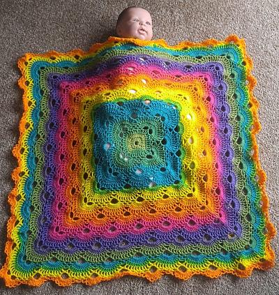 Rainbow Virus Baby Blanket - Project by Lcbax