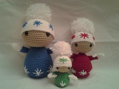 Blip, Red, Pip - The winter dolls - Project by Sherily Toledo's Talents