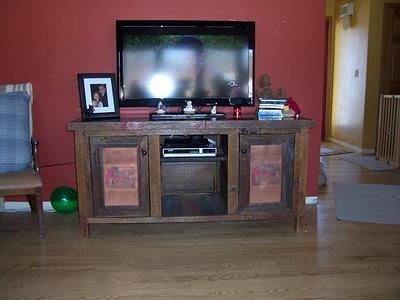 Barnwood TV Stand - Project by Boone's Woodshed