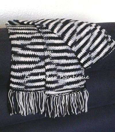 Patterned Winter Scarf - Project by Lou Woodhead