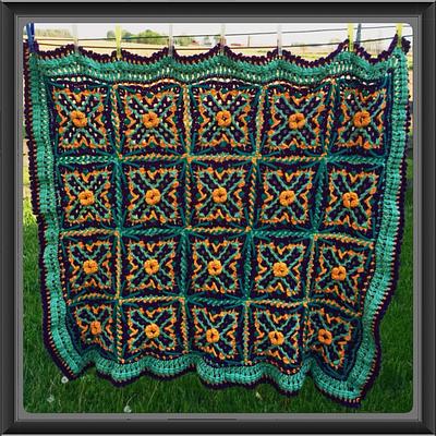 Peacock Kaleidoscope Afghan - Project by Alana Judah