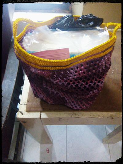 Purple "dietforplastic" bag - Project by Na Fatwaningrum