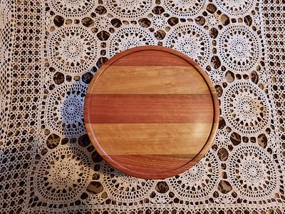 PLATTER MADE FROM STRIPS OF VERY OLD HARD WOOD - Project by CLIFF OLSEN