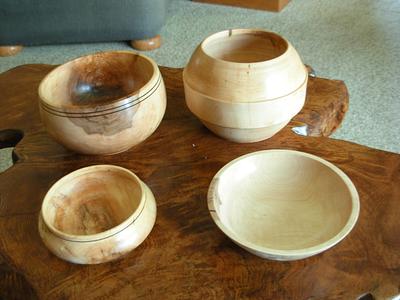Four Maple Bowls - Project by Jim Jakosh