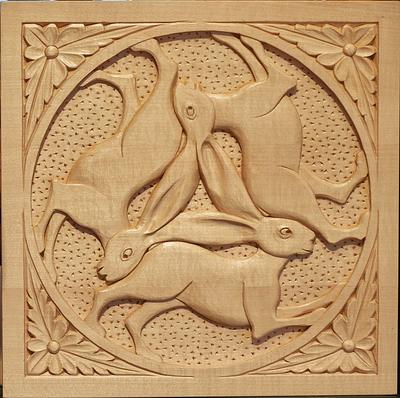 Three Hares Relief Carving - Project by Brit