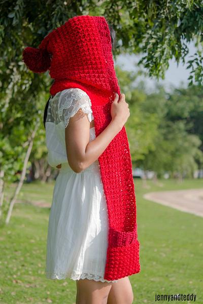 the red ridding hood pocket scarf - Project by jane