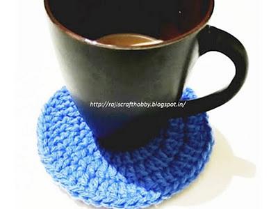 Simple Crochet Coaster - Project by rajiscrafthobby