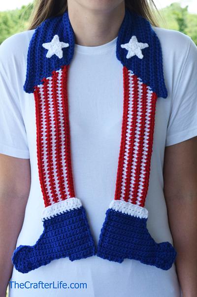 Uncle Sam Legs Scarf - Project by Chelsea