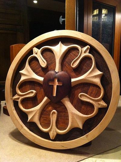Carved Lutheran seal - Project by Tom Plamann