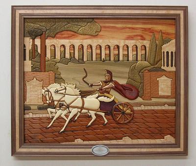 Roman Chariot Intarsia - Project by Woodworking Plus