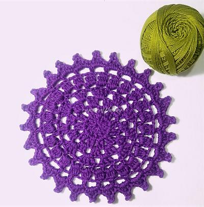 Easy Crochet Doily Coaster - Project by rajiscrafthobby