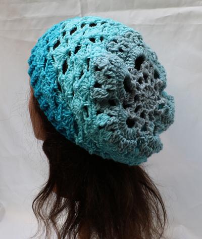 Slouch Hat in Lion Brand Mandala Spirit - Project by Donelda's Creations