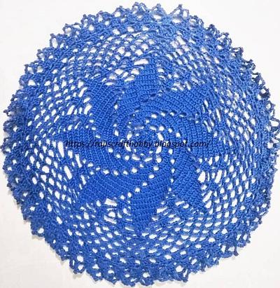 Free Crochet Pattern Pinwheel Doily - Project by rajiscrafthobby