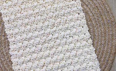 Easy Textured Crochet Farmhouse Table Runner - Project by rajiscrafthobby
