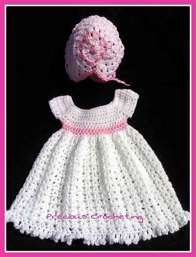 PreciousCrocheting  Pinkie white dress - Project by ♥♥♥ CrochetingPrecious  ♥♥♥