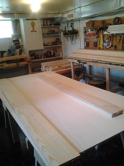 making a western bed in progress - Project by jim webster
