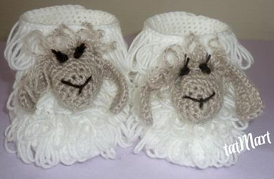 Baby booties Lamb - Project by tatMart