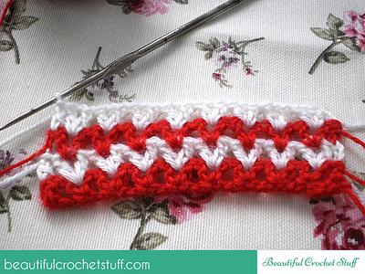 How to make V-stitch - Project by janegreen