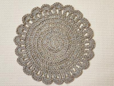 Farmhouse Rustic Crochet Round Jute Placemat 2023 Giftstravaganza Blog Hop - Project by rajiscrafthobby