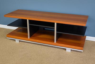 Teak and Aluminum Audio/Video Console - Project by Ron Stewart