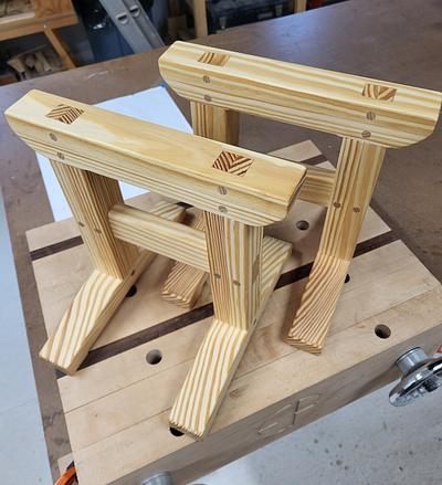 Timber Framed Mini Sawhorses - Project by Eric - the "Loft"