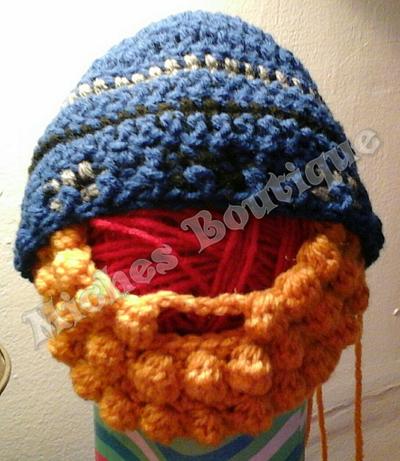 Baby bearded beanie  - Project by michesbabybout