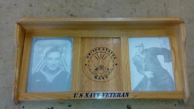 US Navy Picture Frame Shelf - Project by Rickswoodworks