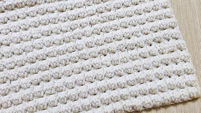 Easy Peasy Crochet Bobble Cluster Blanket - Project by rajiscrafthobby