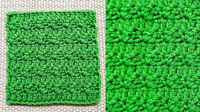 Crochet Silt Stitch Tutorial Easy Two Row Repeat Pattern - Project by rajiscrafthobby
