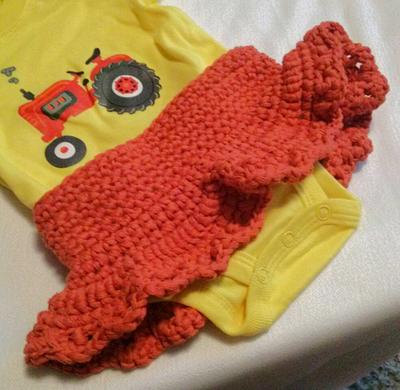 3-6 month orange baby skirt - Project by Sam Remesz