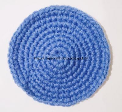 How to Make a Flat Single Crochet Circle - Project by rajiscrafthobby