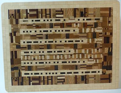 2023 BeerBQ Swap - Chaotic Cutting Board with Morse Code - Project by Steve Rasmussen