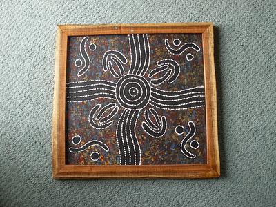 Mesquite Natural Edge Frame for Dot Painting - Project by Jim Jakosh