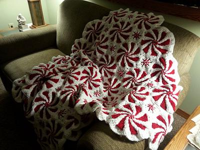 Peppermint Candy throw - Project by Shirley
