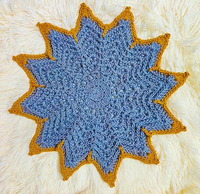 Ribbed Crochet Star Placemat - Project by rajiscrafthobby