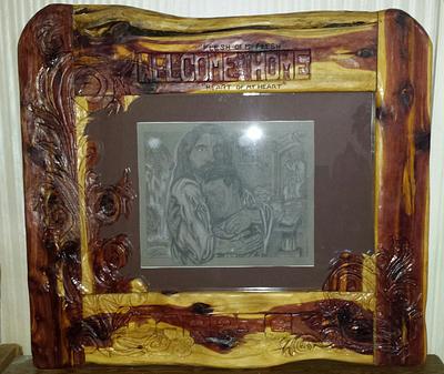 custom frame and drawing - Project by Carvings by Levi