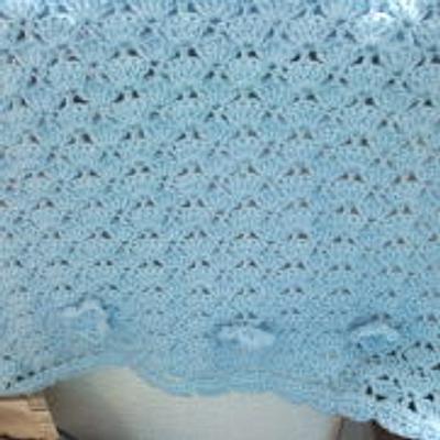 blue flower blanket - Project by mobilecrafts