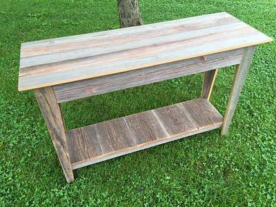 Entryway Table - Reclaimed Barn Wood - Project by Michael Ray